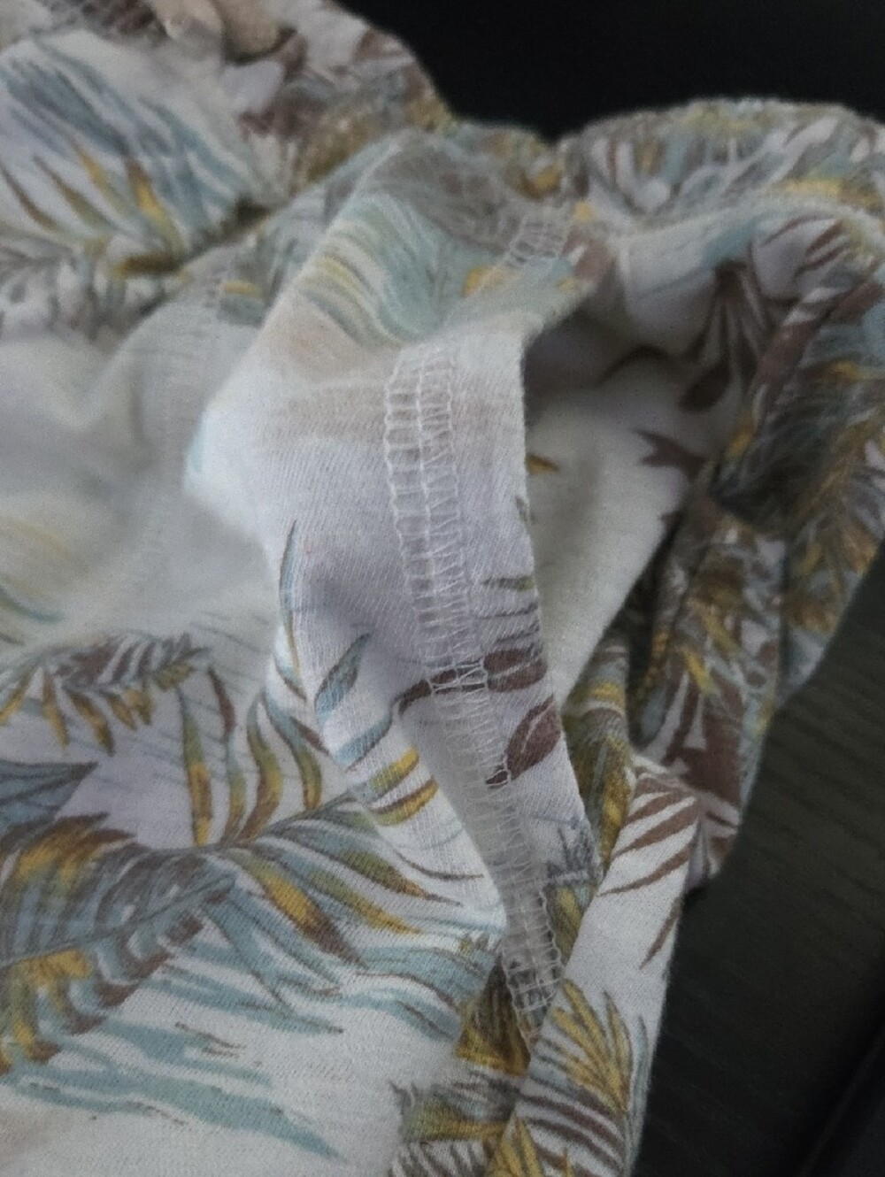 Carter's Light Blue Tropical Print Short Set with Yellow & Brown Accents - Picture 4 of 9